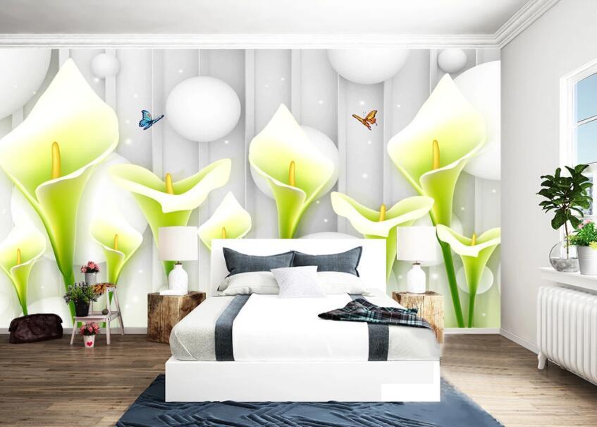 3D Lily Blossom 1111 Wall Murals Wallpaper AJ Wallpaper 2 