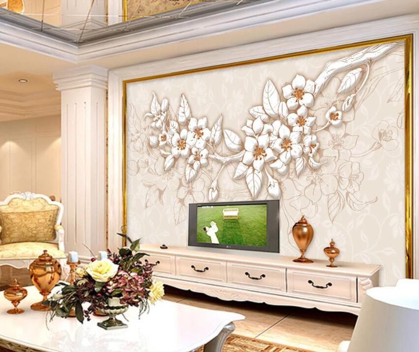 3D Marble Flower 1053 Wall Murals Wallpaper AJ Wallpaper 2 