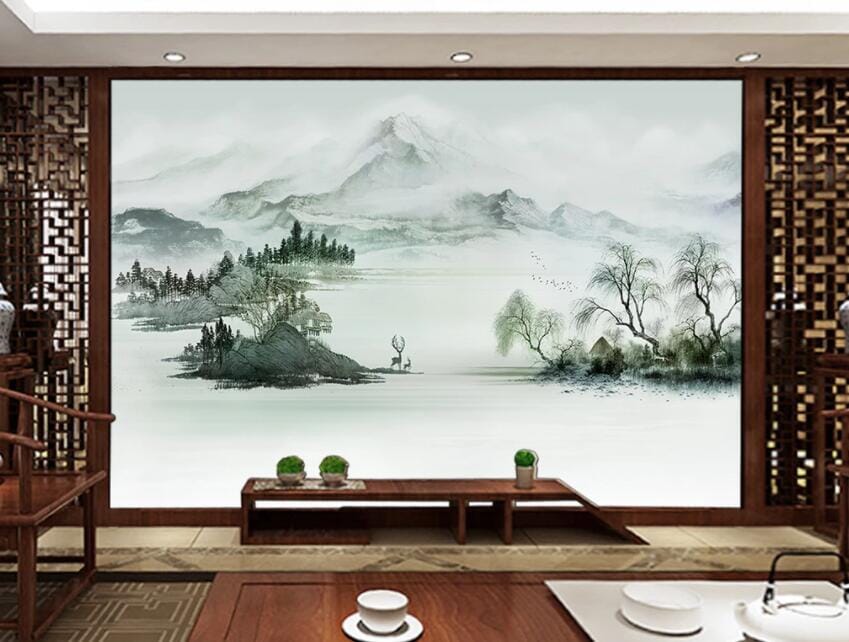 3D Valley River 1813 Wall Murals Wallpaper AJ Wallpaper 2 