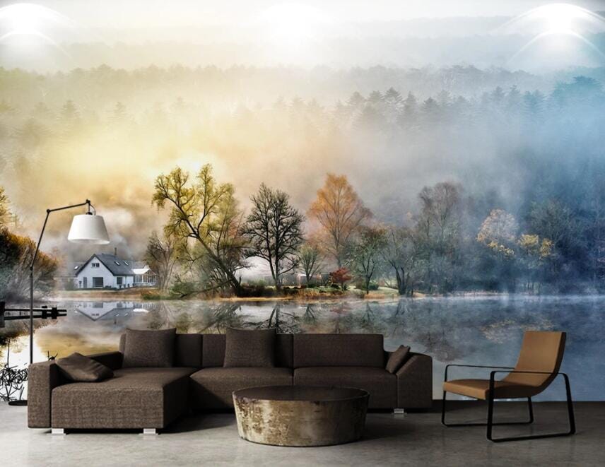 3D River Tree 1803 Wall Murals Wallpaper AJ Wallpaper 2 