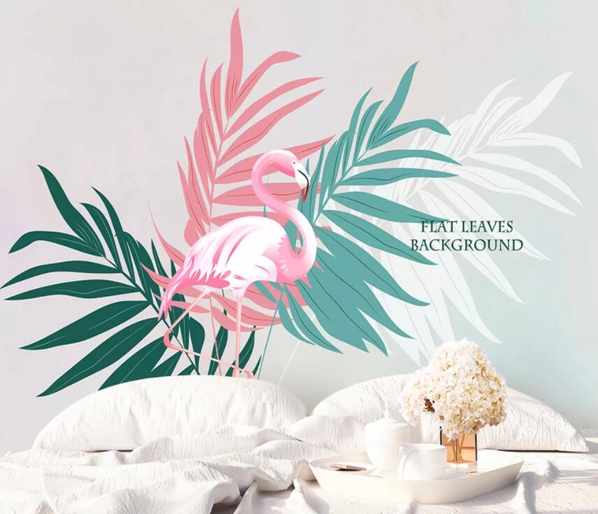 3D Pink Flamingo 551 Wall Murals Wallpaper AJ Wallpaper 2 