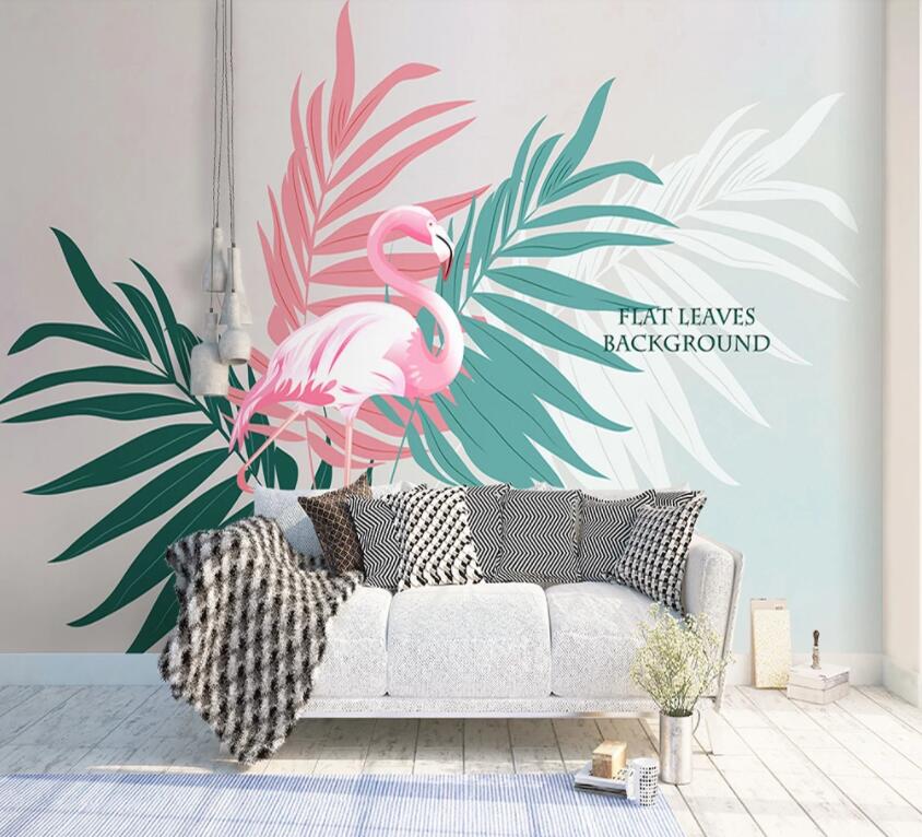 3D Pink Flamingo 551 Wall Murals Wallpaper AJ Wallpaper 2 