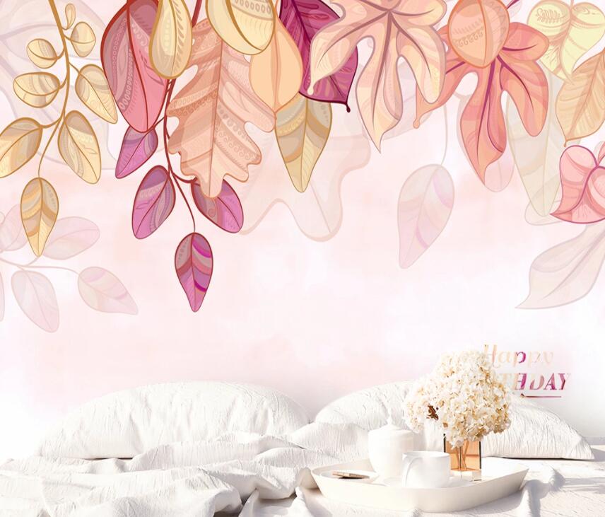 3D Cute Leaves 537 Wall Murals Wallpaper AJ Wallpaper 2 