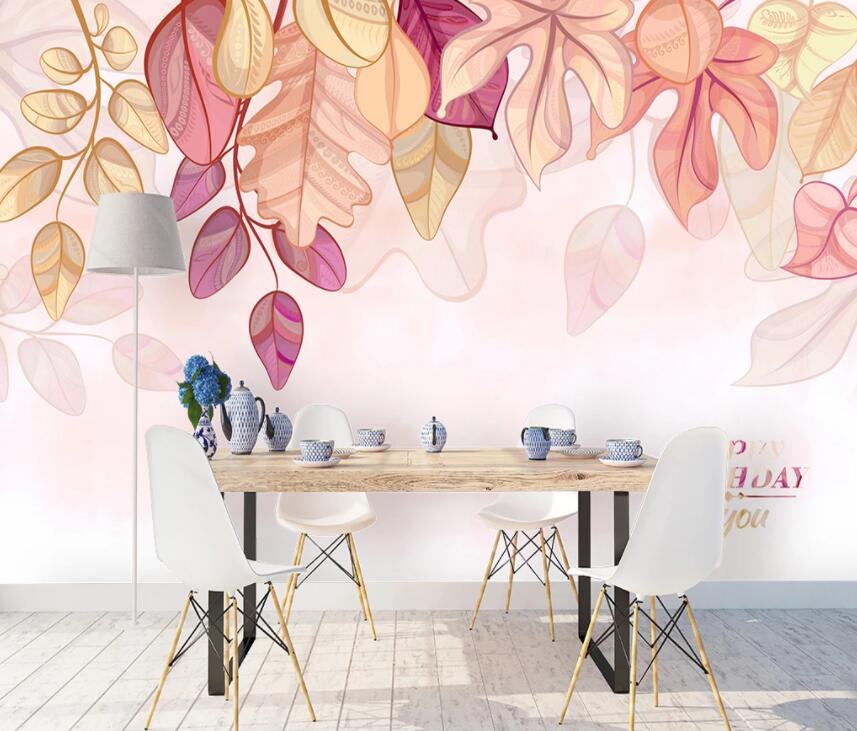 3D Cute Leaves 537 Wall Murals Wallpaper AJ Wallpaper 2 