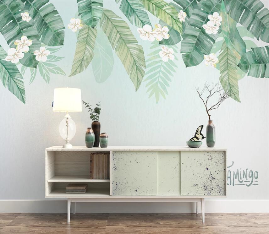 3D Green Leaves 535 Wall Murals Wallpaper AJ Wallpaper 2 