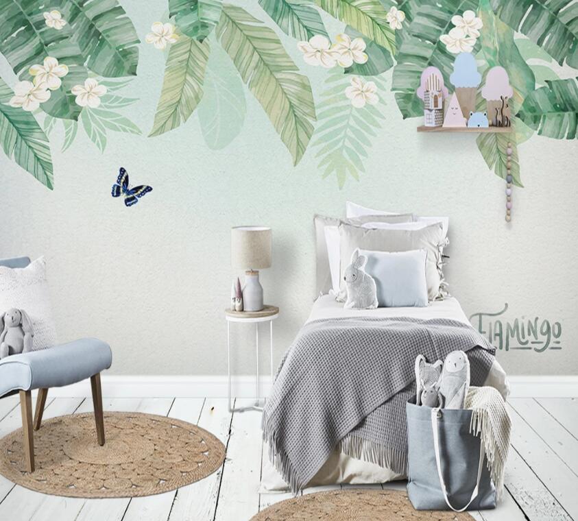 3D Green Leaves 535 Wall Murals Wallpaper AJ Wallpaper 2 