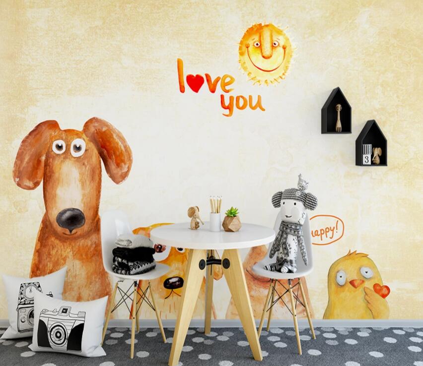 3D Cute Dog 506 Wall Murals Wallpaper AJ Wallpaper 2 