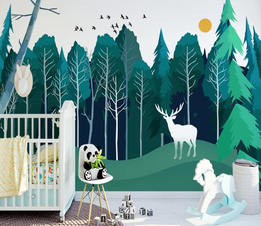 3D Animal Forest 1832 Wall Murals Wallpaper AJ Wallpaper 2 