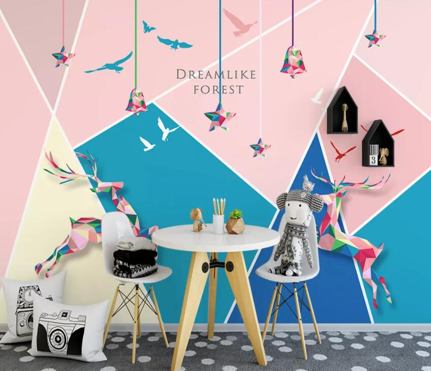 3D Pink Animal 481 Wall Murals Wallpaper AJ Wallpaper 2 