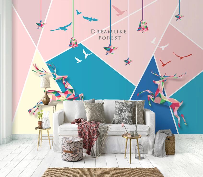 3D Pink Animal 481 Wall Murals Wallpaper AJ Wallpaper 2 