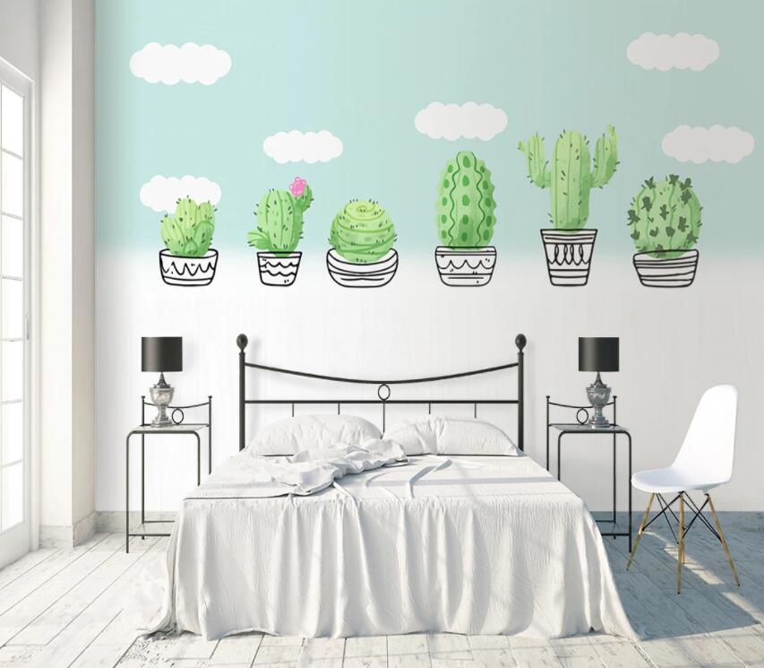 3D Green Plant 442 Wall Murals Wallpaper AJ Wallpaper 2 