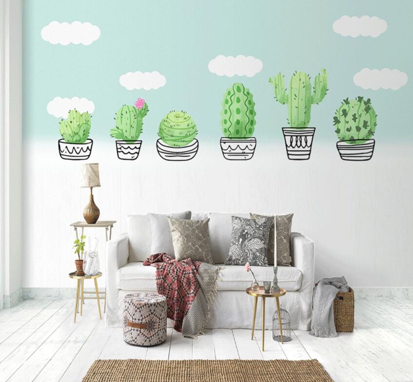 3D Green Plant 442 Wall Murals Wallpaper AJ Wallpaper 2 