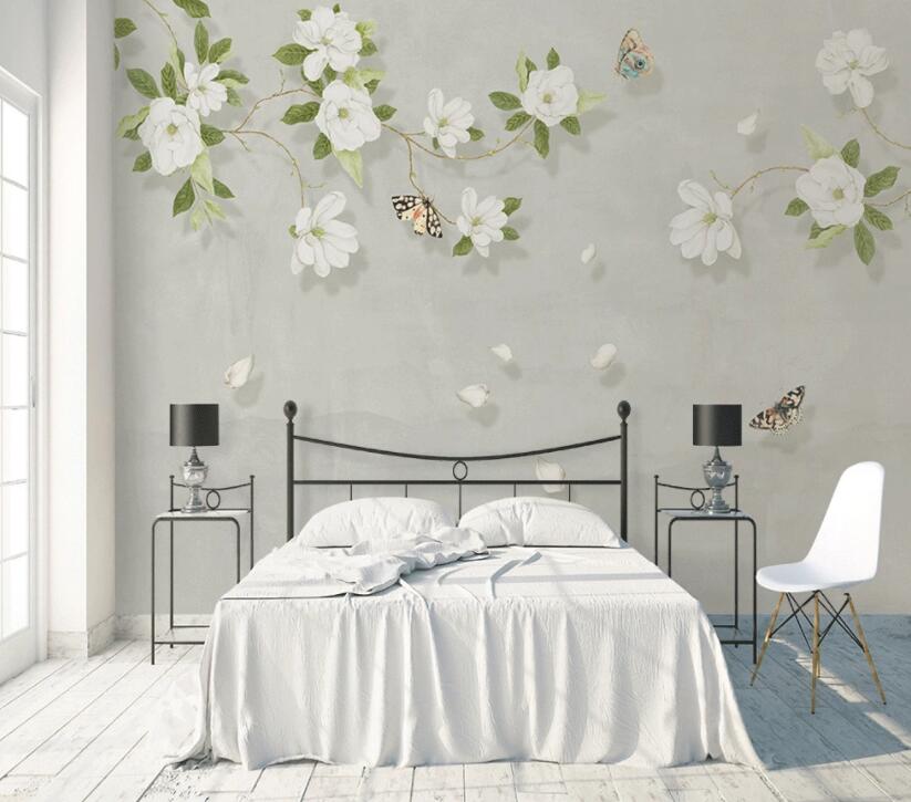 3D Flower Butterfly 344 Wall Murals Wallpaper AJ Wallpaper 2 