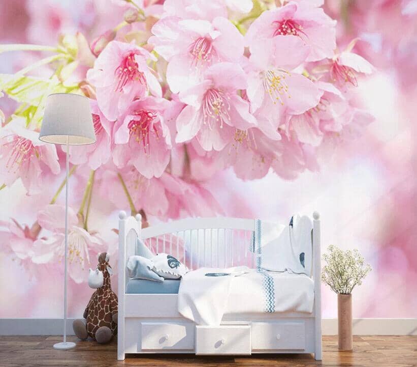 3D Pink Flowers 1701 Wall Murals Wallpaper AJ Wallpaper 2 