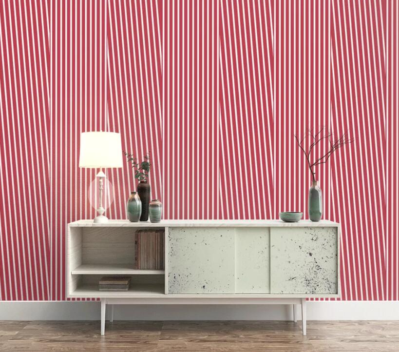 3D Red Stripe 283 Wall Murals Wallpaper AJ Wallpaper 2 