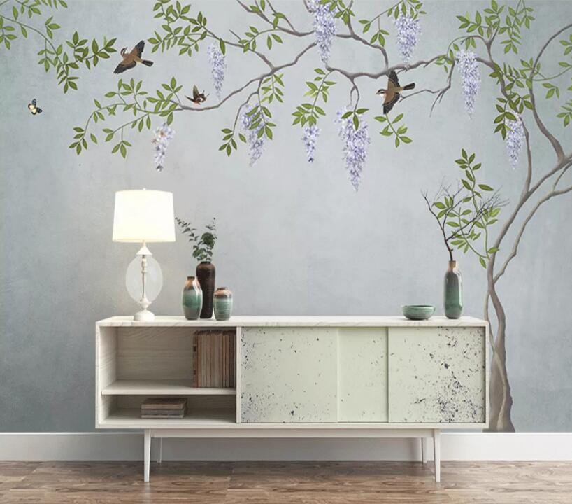 3D Leaf Flower 1607 Wall Murals Wallpaper AJ Wallpaper 2 