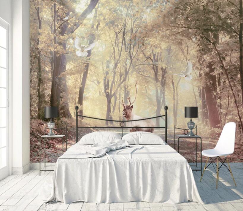 3D Forest Fawn 199 Wall Murals Wallpaper AJ Wallpaper 2 