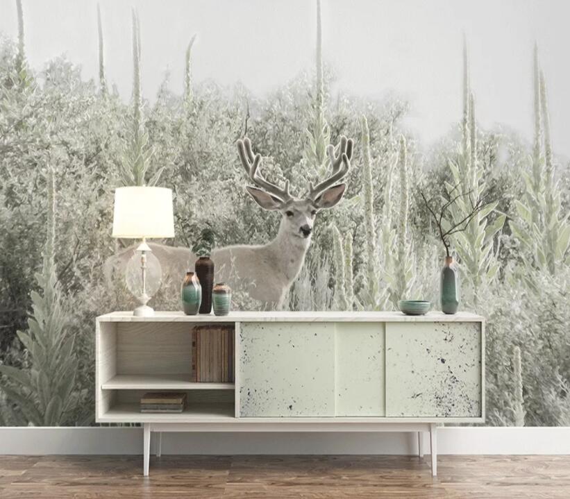 3D Deer Grass 196 Wall Murals Wallpaper AJ Wallpaper 2 