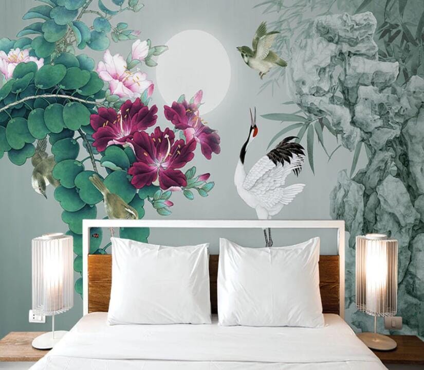 3D Flower Moon 1570 Wall Murals Wallpaper AJ Wallpaper 2 