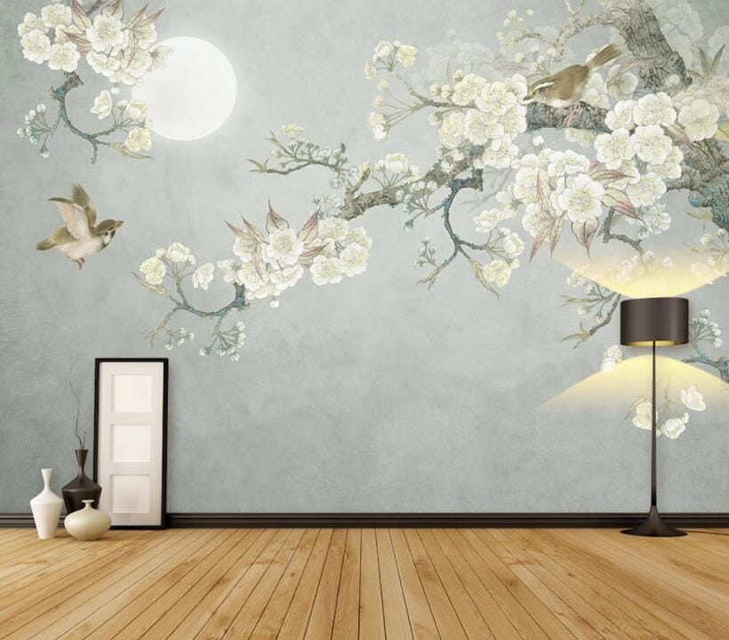 3D Flower Moon 1569 Wall Murals Wallpaper AJ Wallpaper 2 