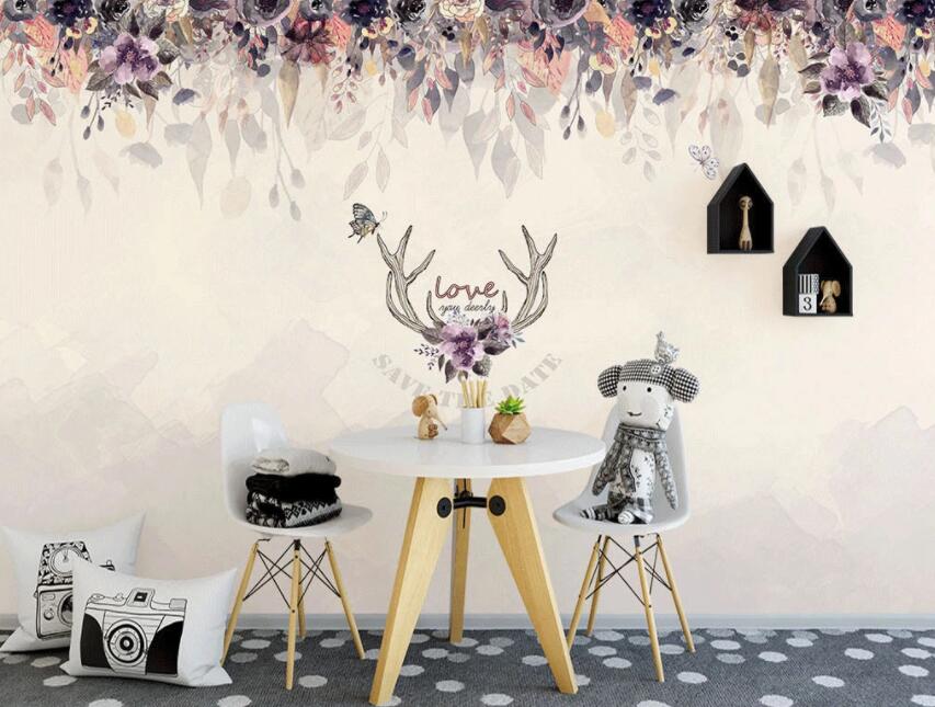 3D Elk Antler 153 Wall Murals Wallpaper AJ Wallpaper 2 