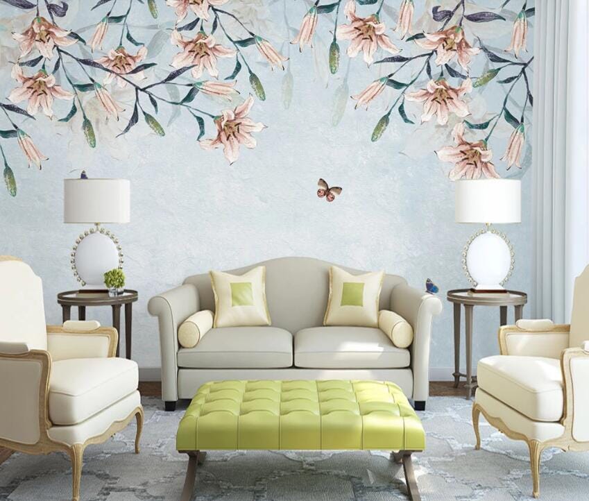 3D Flowers And Leaves 1526 Wall Murals Wallpaper AJ Wallpaper 2 