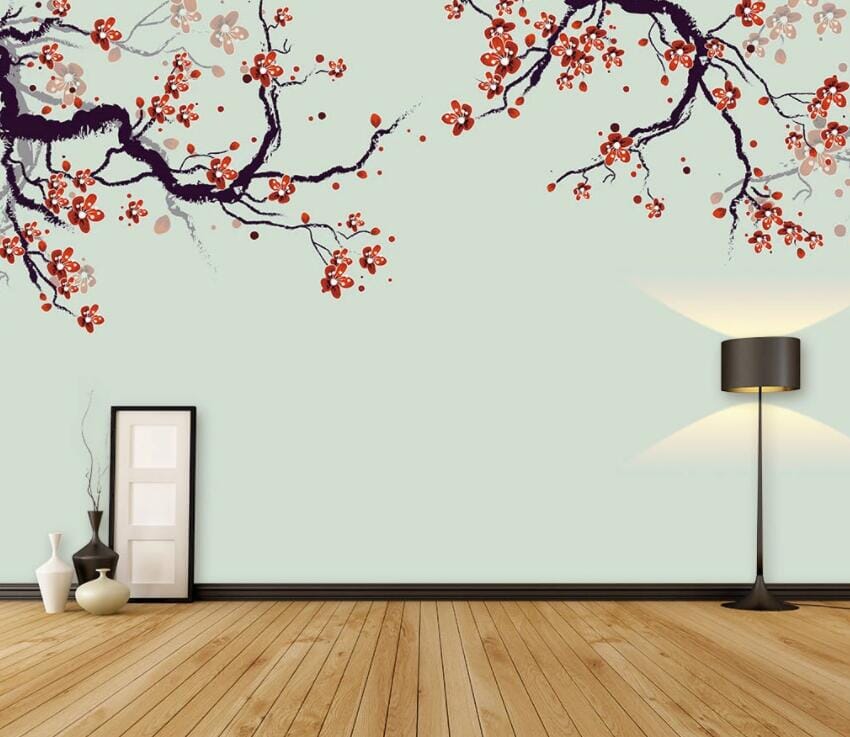 3D Red Plum Blossoms 1467 Wall Murals Wallpaper AJ Wallpaper 2 