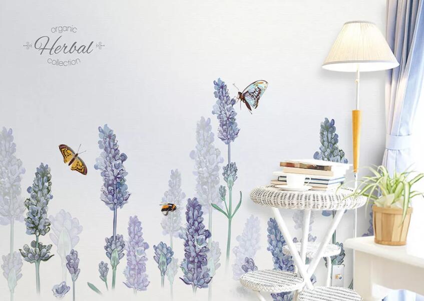 3D Flower Butterfly 066 Wall Murals Wallpaper AJ Wallpaper 2 