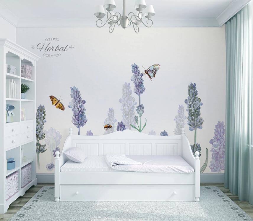 3D Flower Butterfly 066 Wall Murals Wallpaper AJ Wallpaper 2 