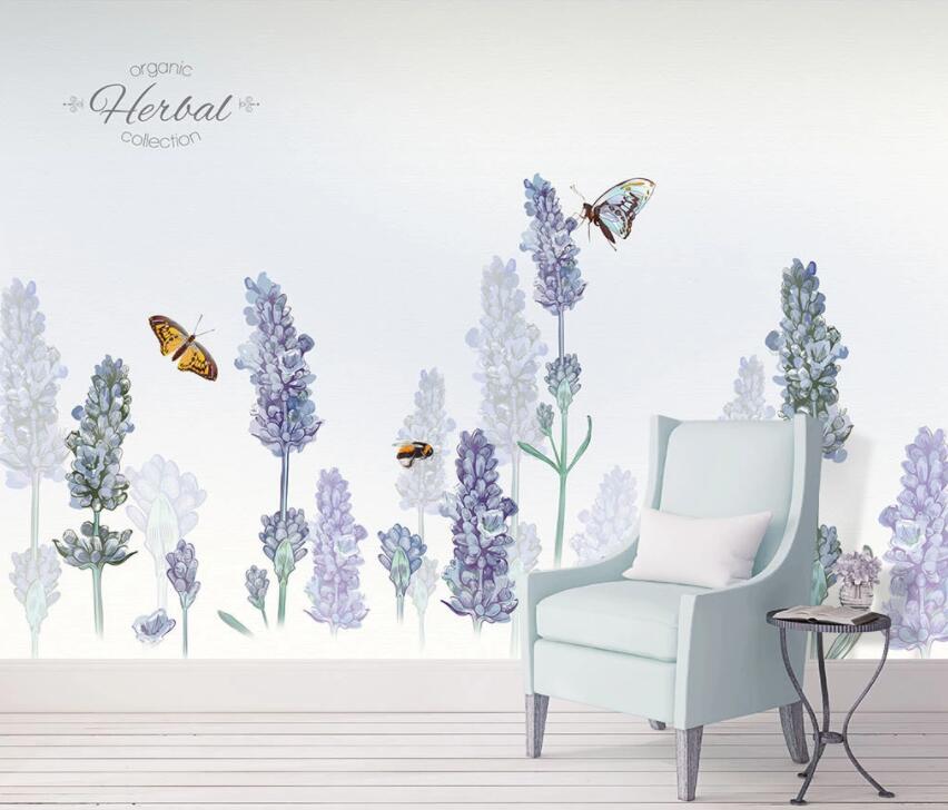 3D Flower Butterfly 066 Wall Murals Wallpaper AJ Wallpaper 2 