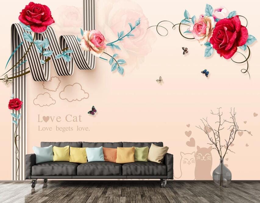 3D Red Rose 1434 Wall Murals Wallpaper AJ Wallpaper 2 