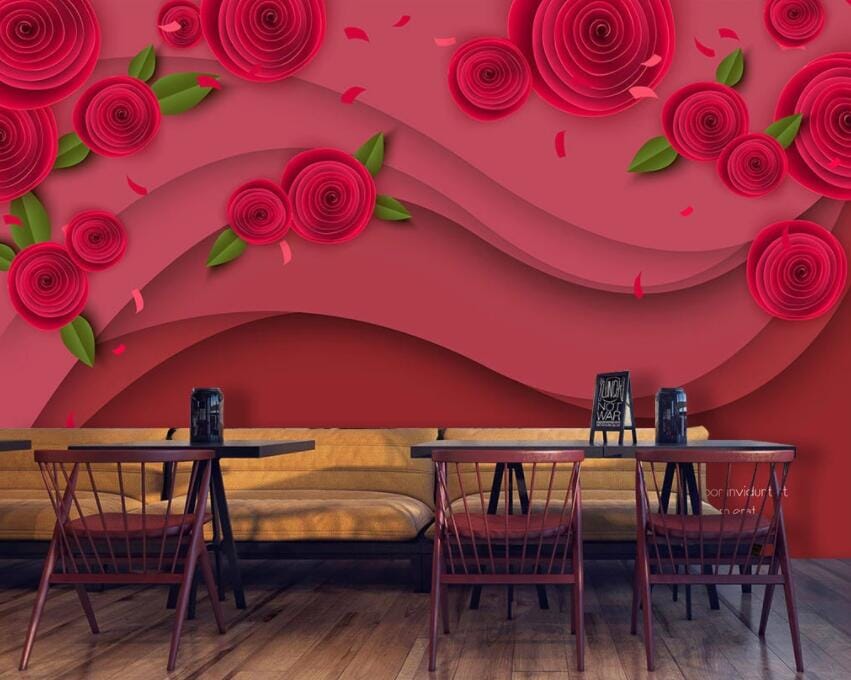 3D Red Rose 1403 Wall Murals Wallpaper AJ Wallpaper 2 