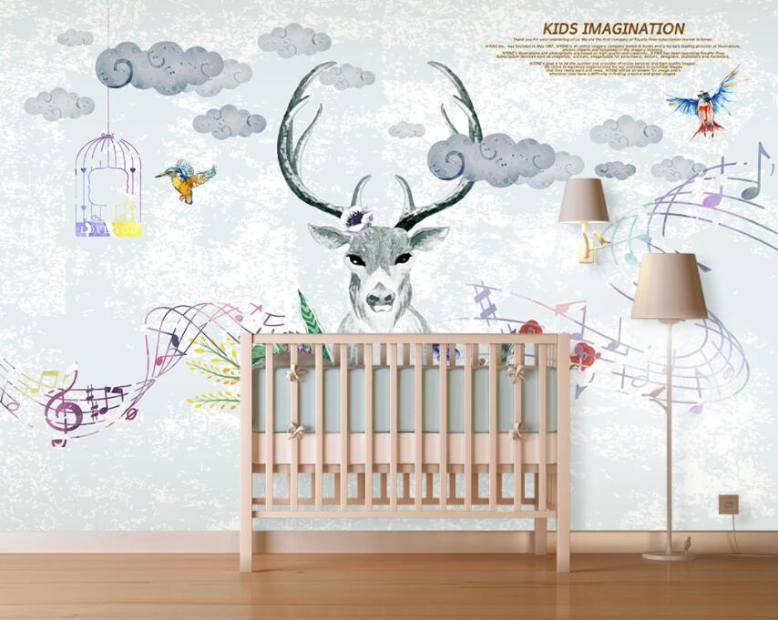 3D Elk Cute 1409 Wall Murals Wallpaper AJ Wallpaper 2 