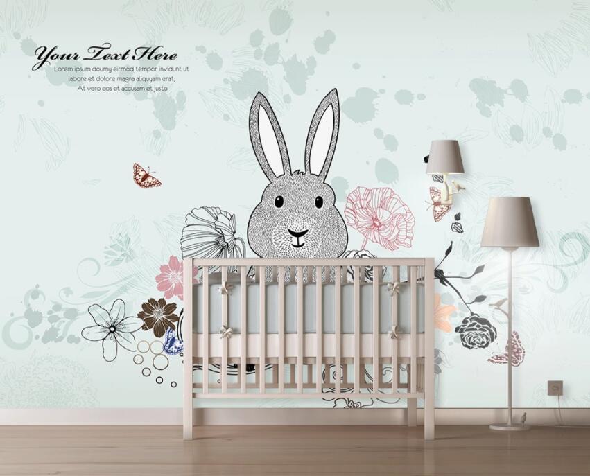 3D Cute Rabbit 1405 Wall Murals Wallpaper AJ Wallpaper 2 