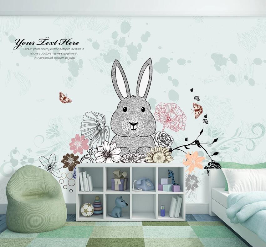 3D Cute Rabbit 1405 Wall Murals Wallpaper AJ Wallpaper 2 