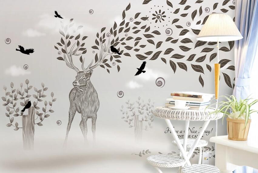 3D Elk 1408 Wall Murals Wallpaper AJ Wallpaper 2 