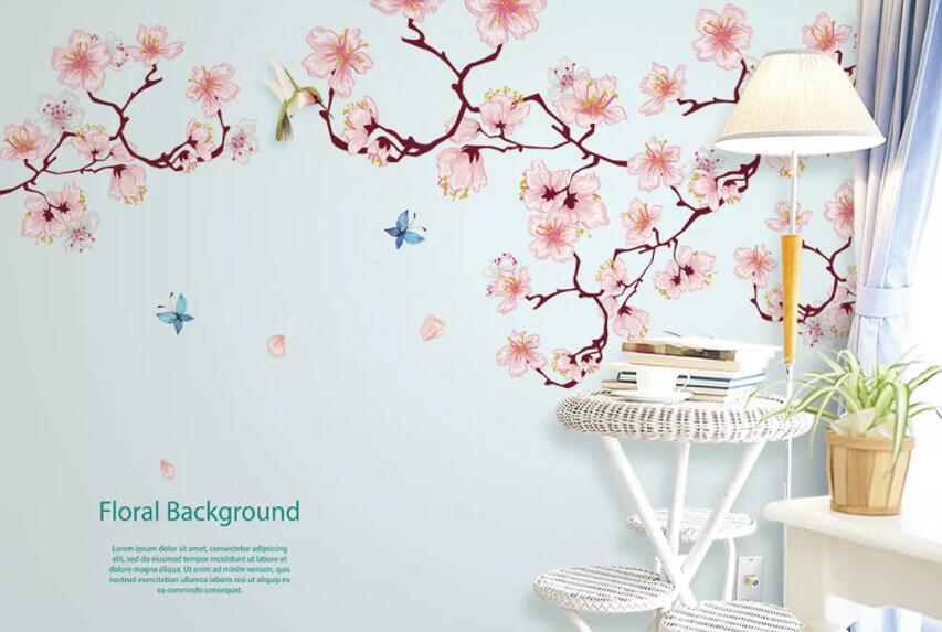 3D Pink Flowers 1395 Wall Murals Wallpaper AJ Wallpaper 2 