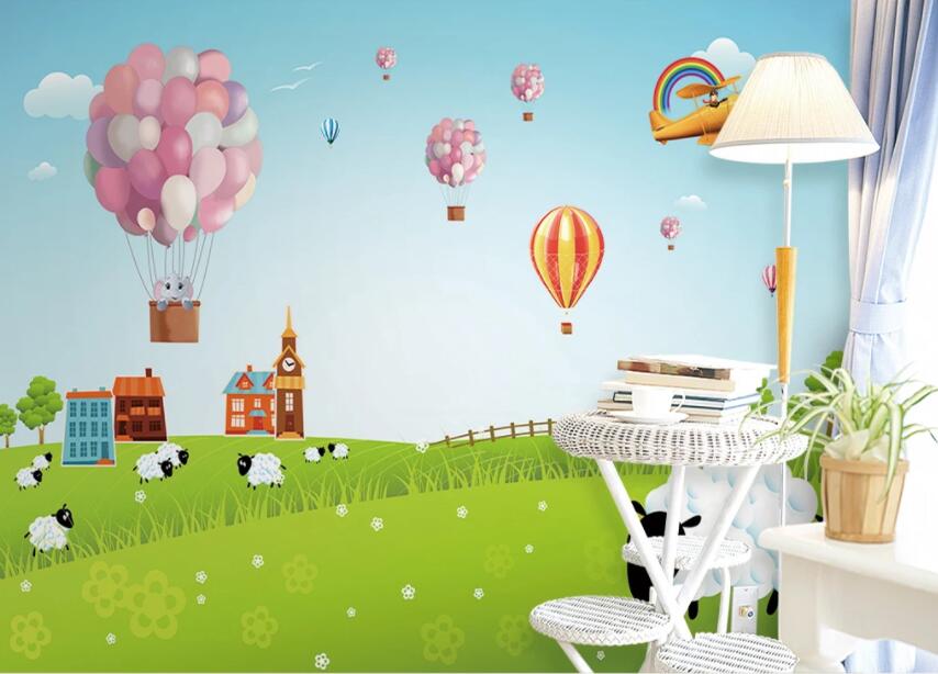 3D Hot Air Balloon 1368 Wall Murals Wallpaper AJ Wallpaper 2 