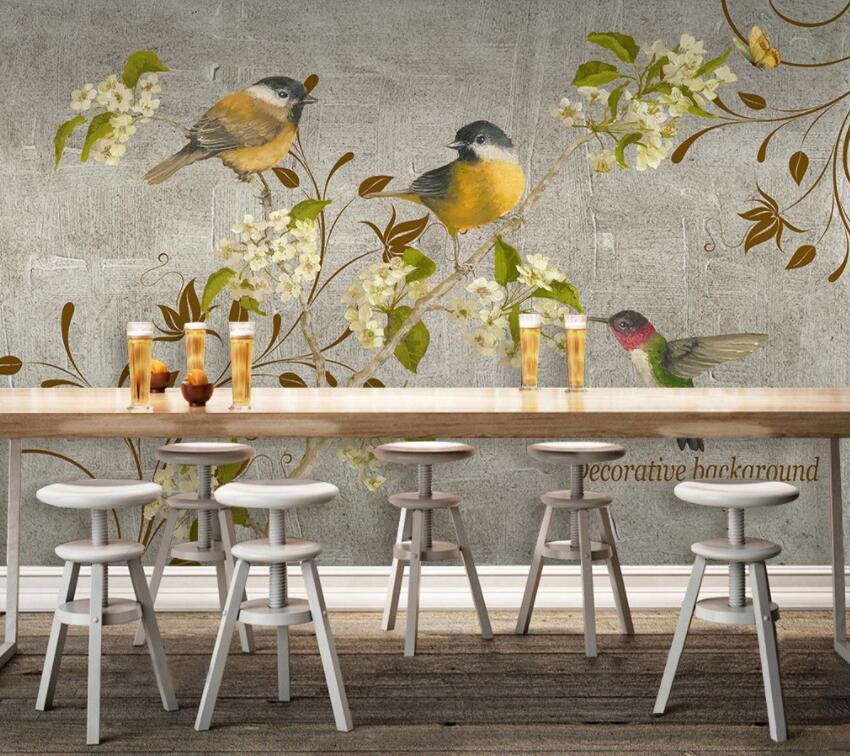 3D Branch Bird 1366 Wall Murals Wallpaper AJ Wallpaper 2 