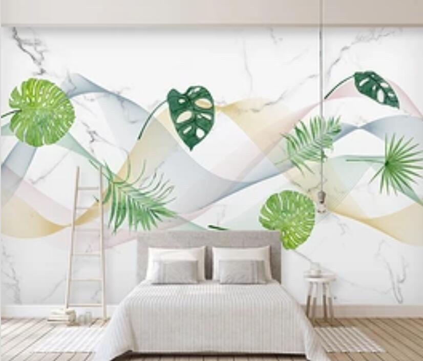 3D Green Leaf 1976 Wall Murals Wallpaper AJ Wallpaper 2 