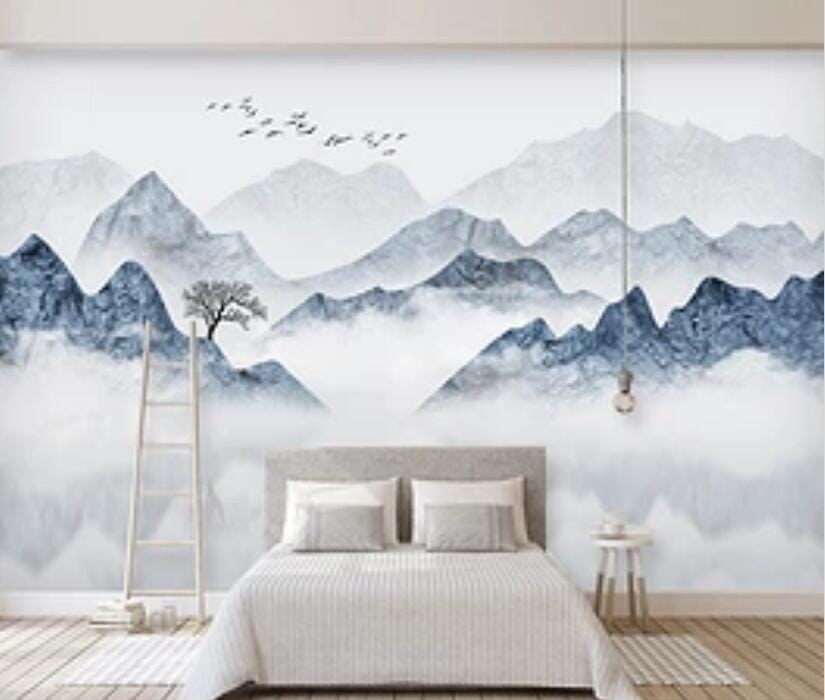 3D Misty Valley 2558 Wall Murals Wallpaper AJ Wallpaper 2 