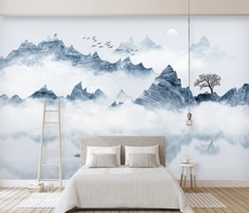 3D Misty Valley 1523 Wall Murals Wallpaper AJ Wallpaper 2 