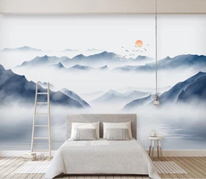 3D Misty Valley 949 Wall Murals Wallpaper AJ Wallpaper 2 