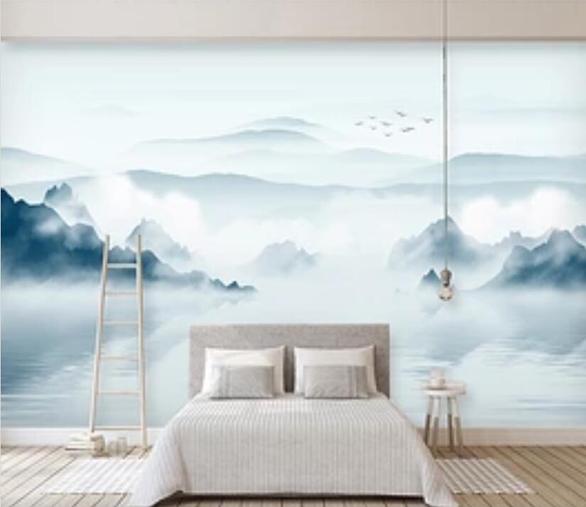 3D Misty Valley 947 Wall Murals Wallpaper AJ Wallpaper 2 