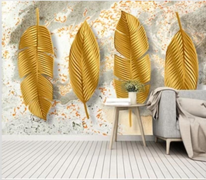 3D Big Leaves 596 Wall Murals Wallpaper AJ Wallpaper 2 