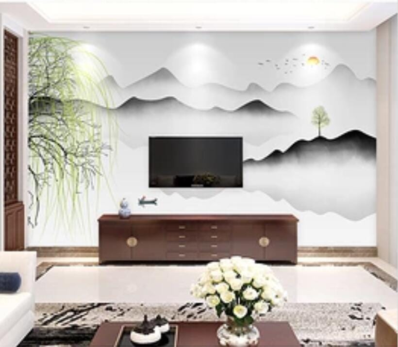 3D Foggy Forest 1707 Wall Murals Wallpaper AJ Wallpaper 2 