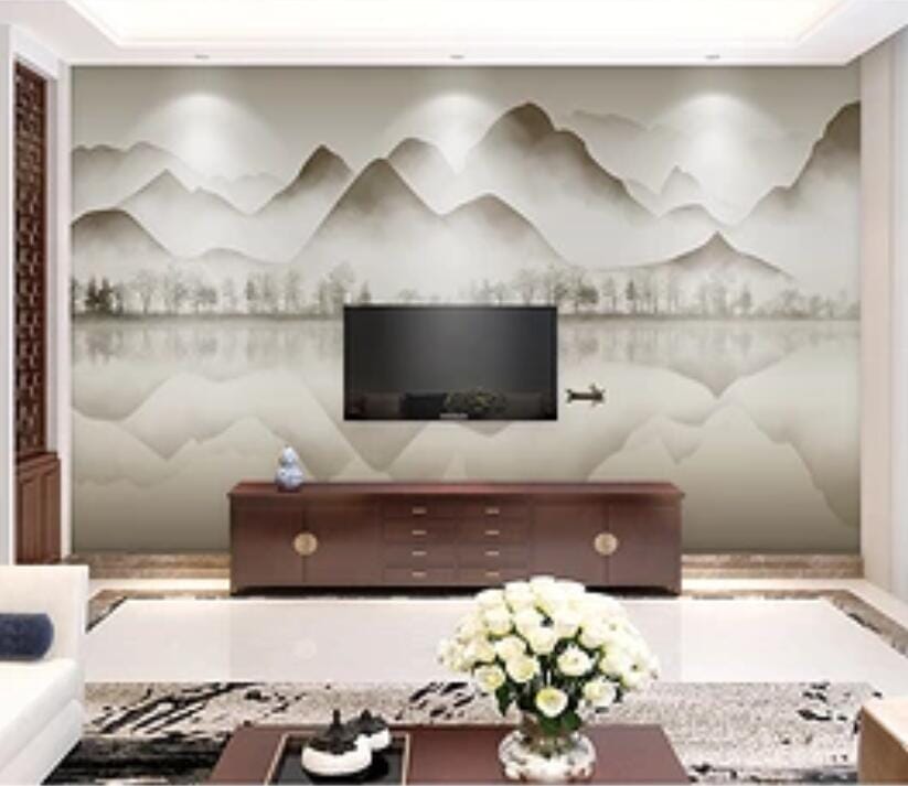 3D Mountain River 1661 Wall Murals Wallpaper AJ Wallpaper 2 