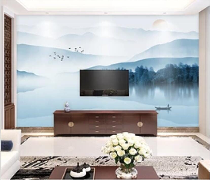 3D Forest Lake 1451 Wall Murals Wallpaper AJ Wallpaper 2 