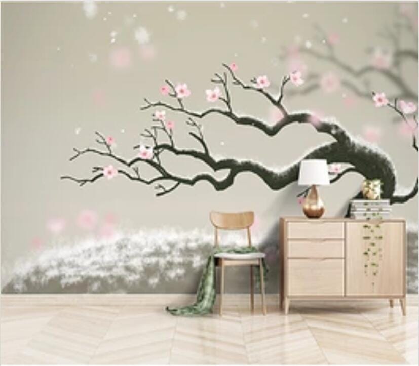 3D Plum Blossoms 3070 Wall Murals Wallpaper AJ Wallpaper 2 