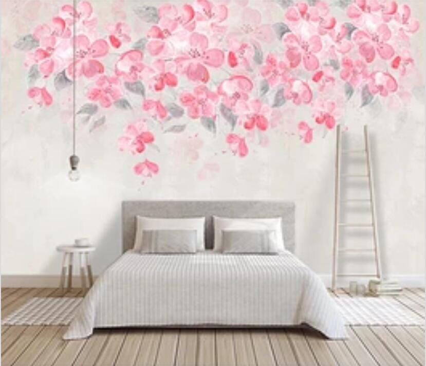 3D Pink Flowers 3069 Wall Murals Wallpaper AJ Wallpaper 2 